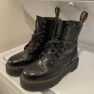 Black Jadon platform Doc Martens